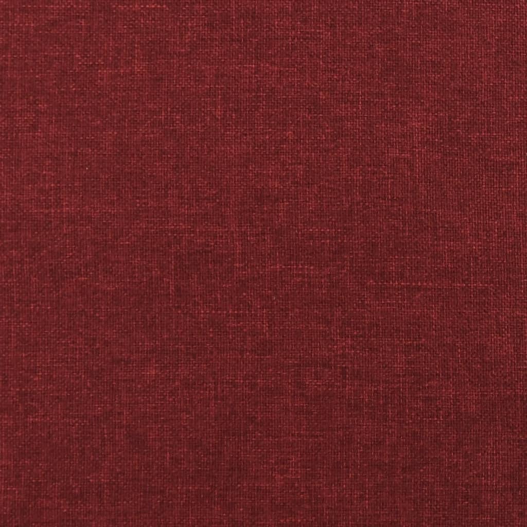 Sofá-cama 2 lugares com duas almofadas tecido vermelho tinto