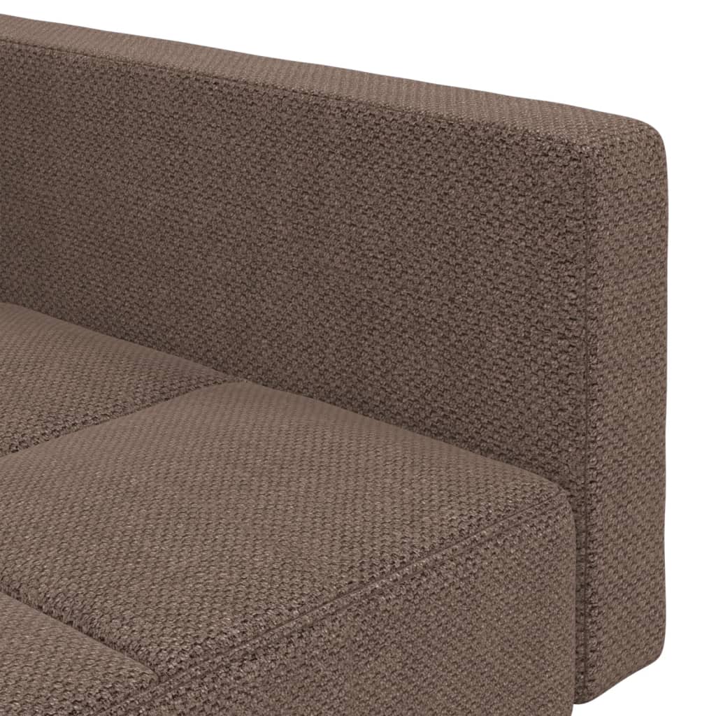Sofá-cama 2 lugares c/ duas almofadas tecido cinza-acastanhado