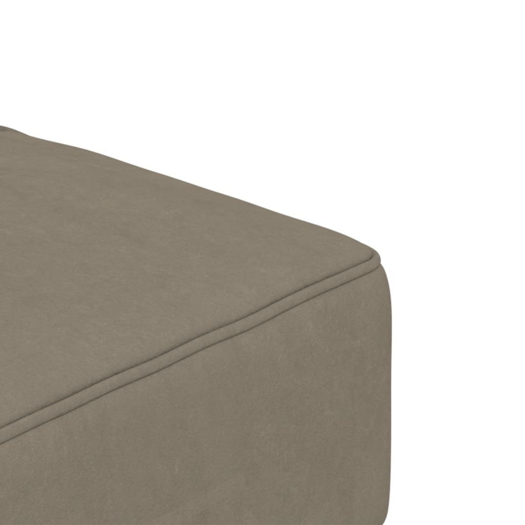Sofá-cama 2 lugares com duas almofadas veludo cinzento-claro