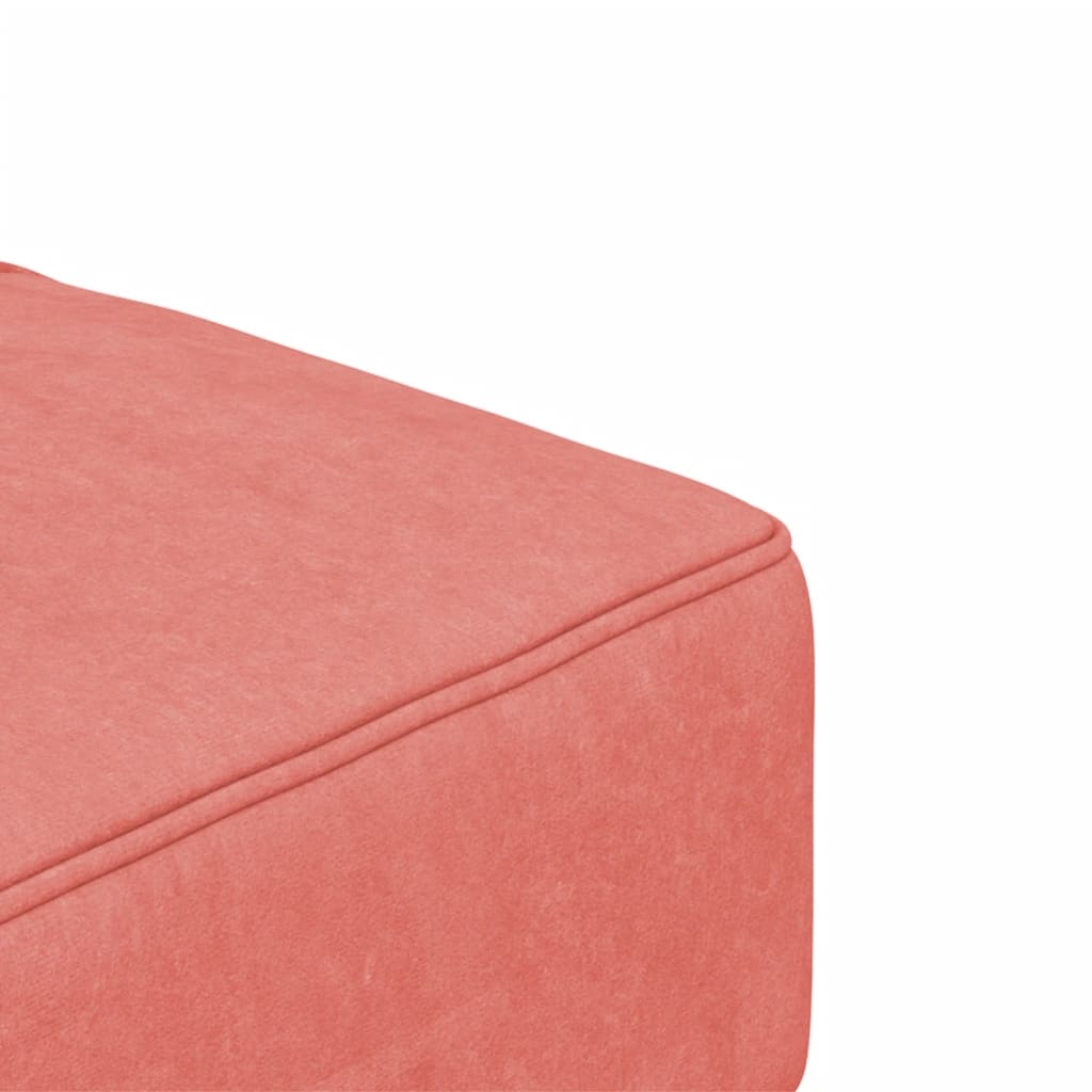 Sofá-cama 2 lugares com duas almofadas veludo rosa