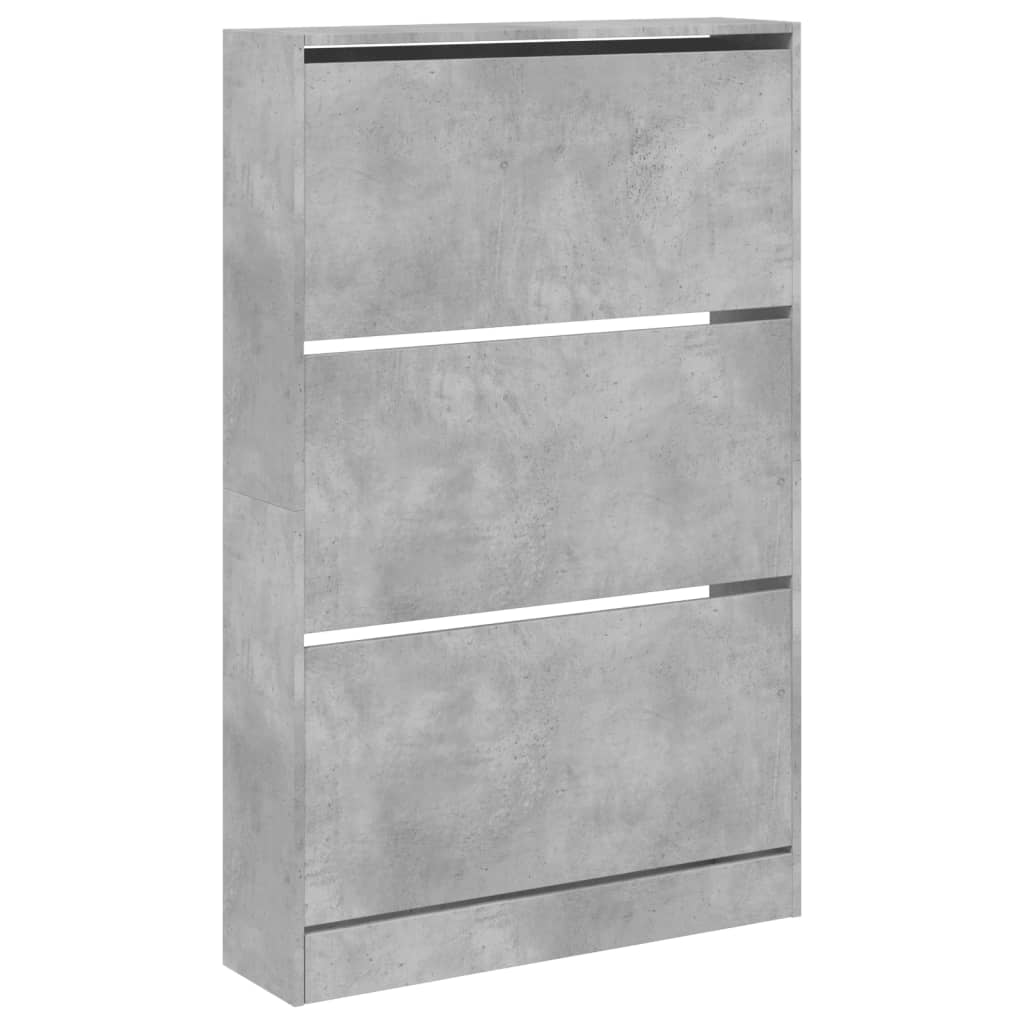 Sapateira 80x21x125,5 cm derivados de madeira cinzento cimento