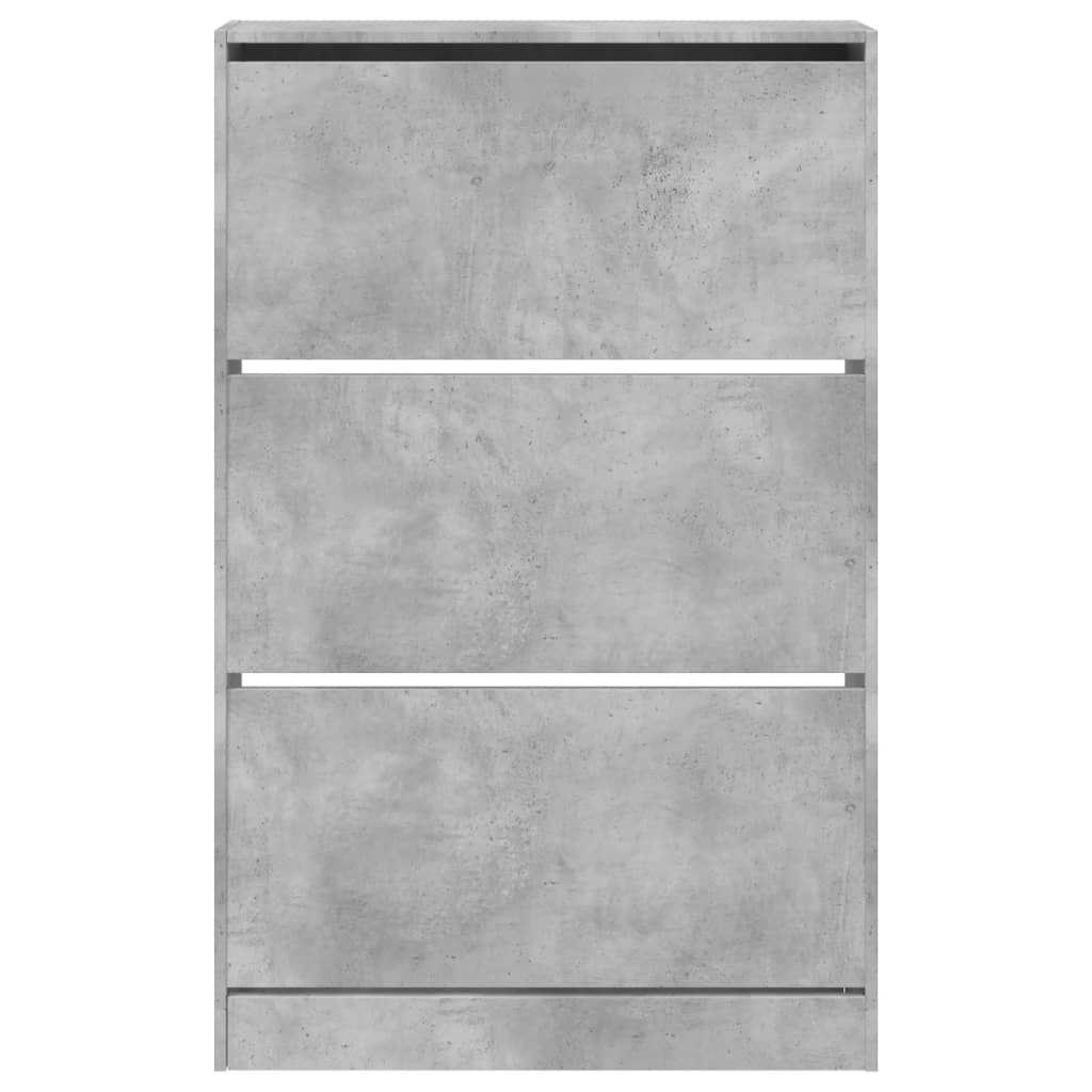 Sapateira 80x21x125,5 cm derivados de madeira cinzento cimento