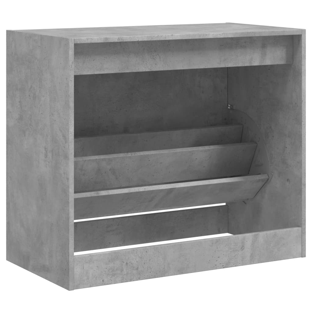 Sapateira 80x42x69 cm derivados de madeira cinzento cimento