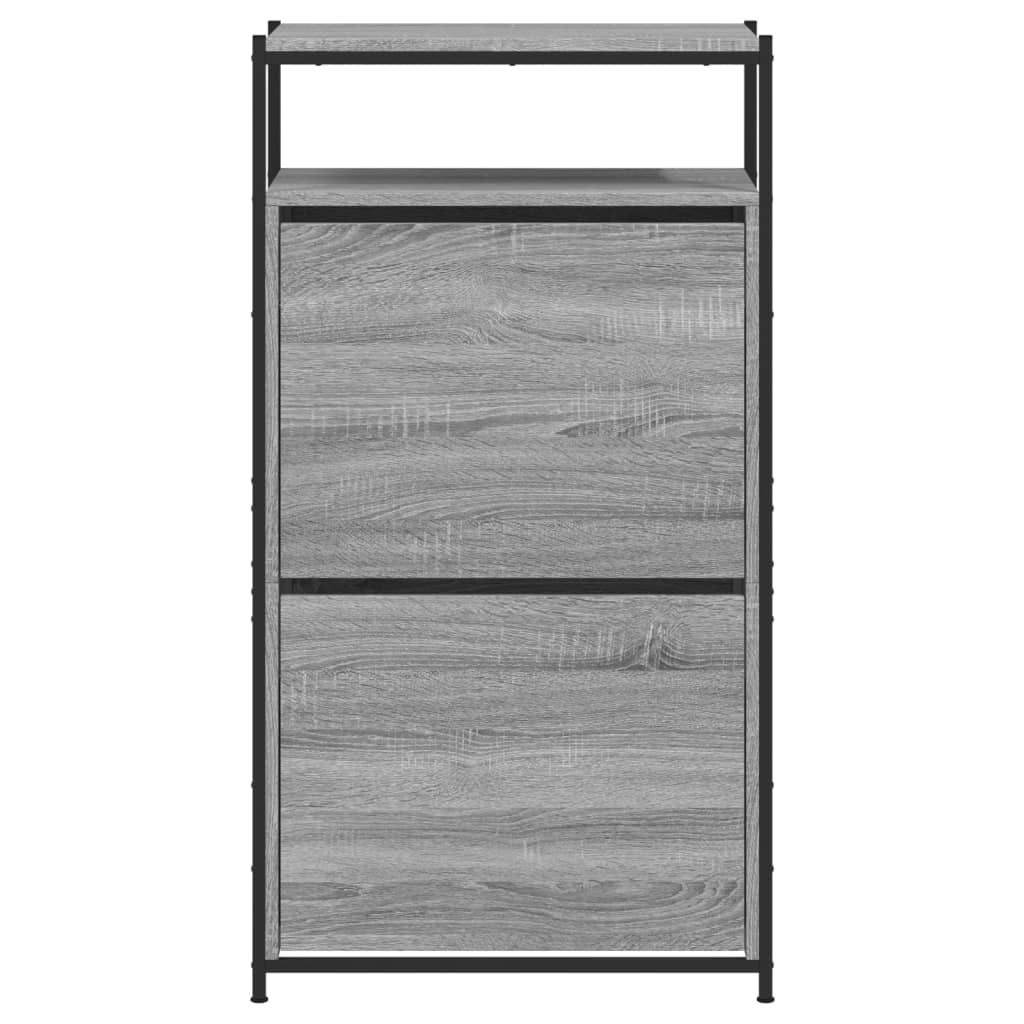 Sapateira 60x34x112 cm derivados de madeira cinzento sonoma