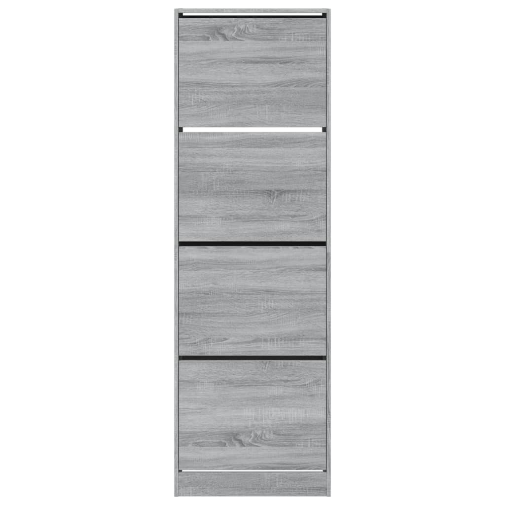 Sapateira c/ 4 gavetas articuladas 60x34x187,5 cm cinza sonoma