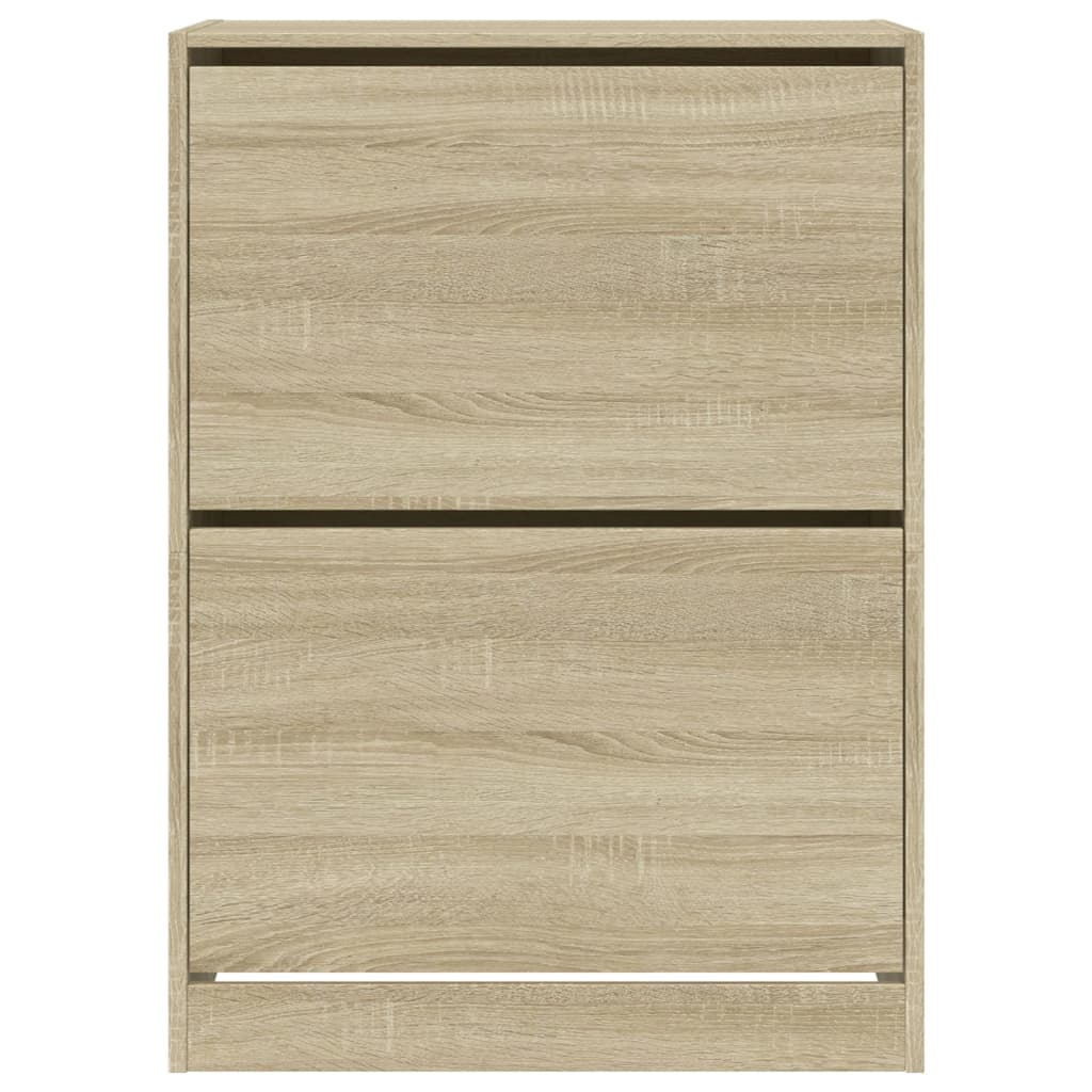 Sapateira c/ 2 gavetas articuladas 80x42x108 cm carvalho sonoma