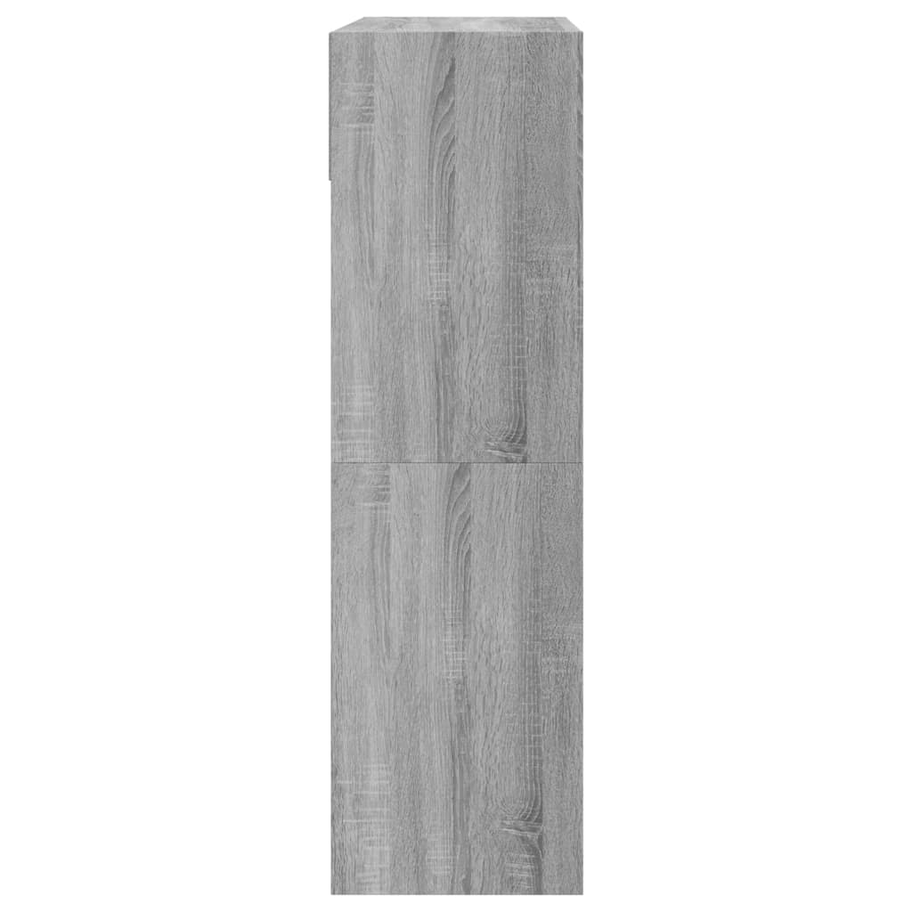 Sapateira c/ 2 gavetas articuladas 80x34x116 cm cinzento sonoma