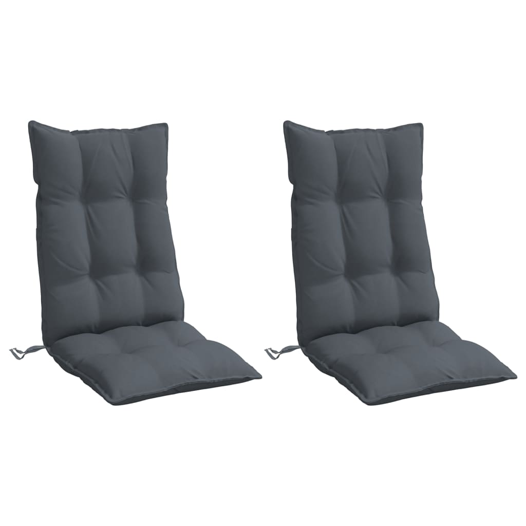 Almofadões p/ cadeira encosto alto 2pcs tecido oxford antracite