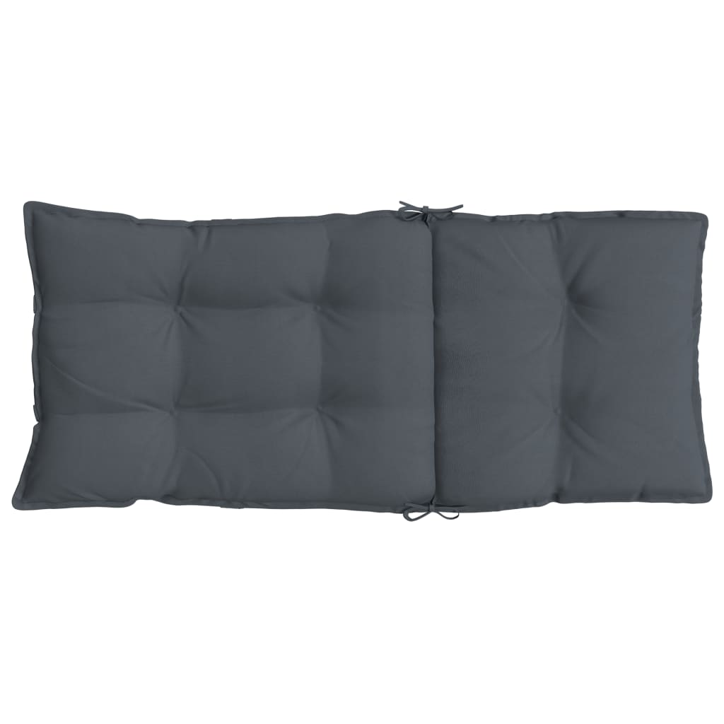 Almofadões p/ cadeira encosto alto 6pcs tecido oxford antracite