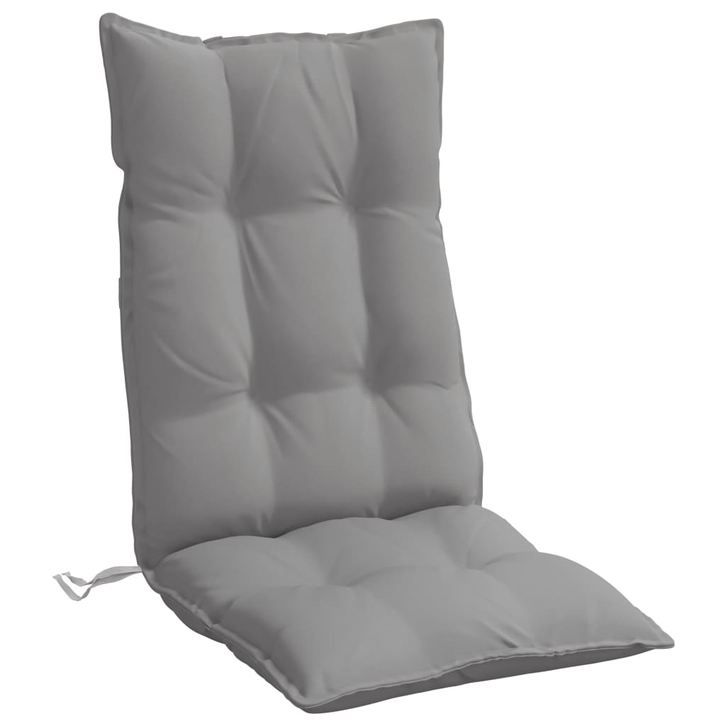Almofadões p/ cadeira encosto alto 4 pcs tecido oxford cinzento