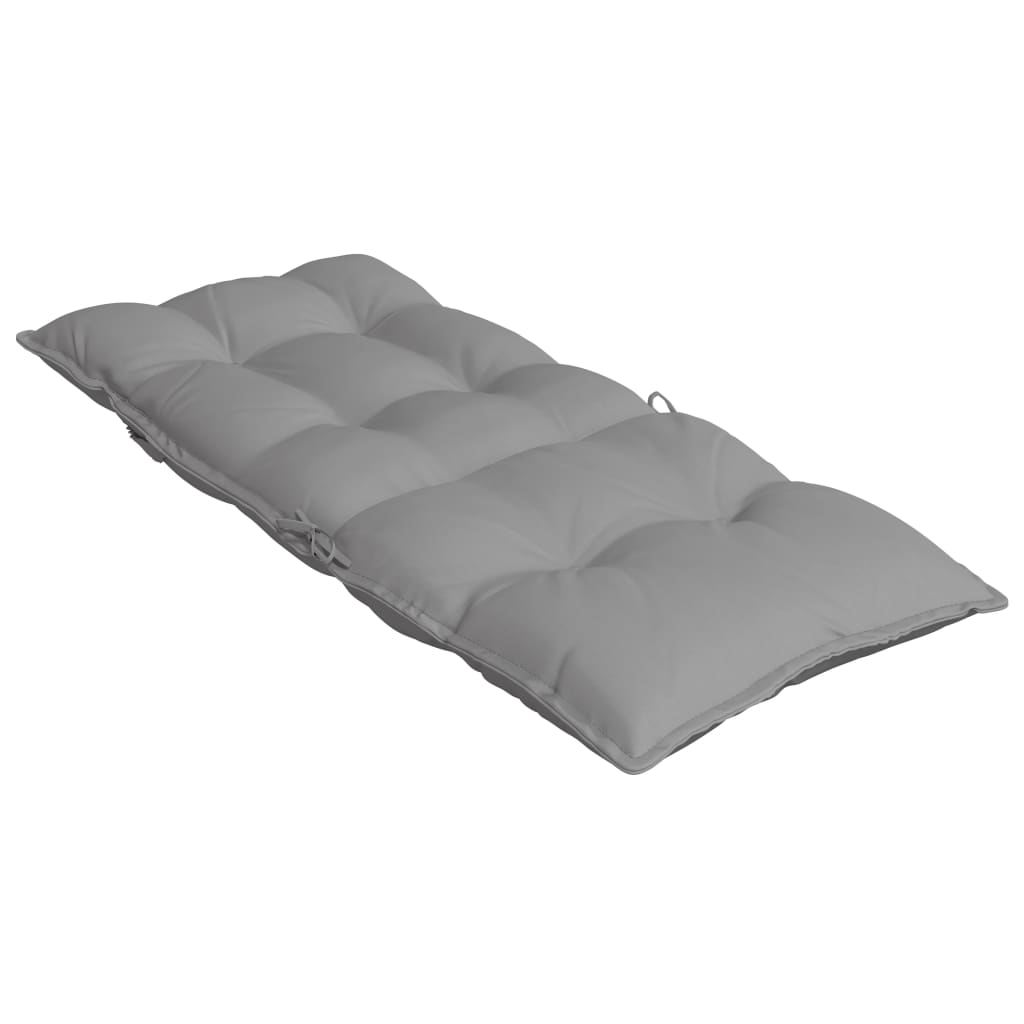 Almofadões p/ cadeira encosto alto 4 pcs tecido oxford cinzento