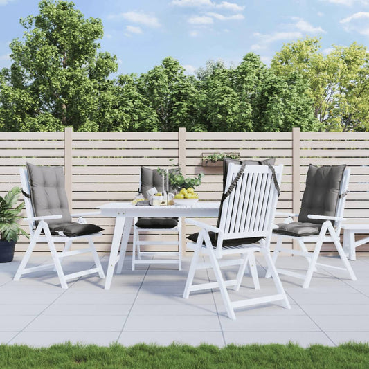 Almofadões p/ cadeira encosto alto 4 pcs tecido oxford cinzento