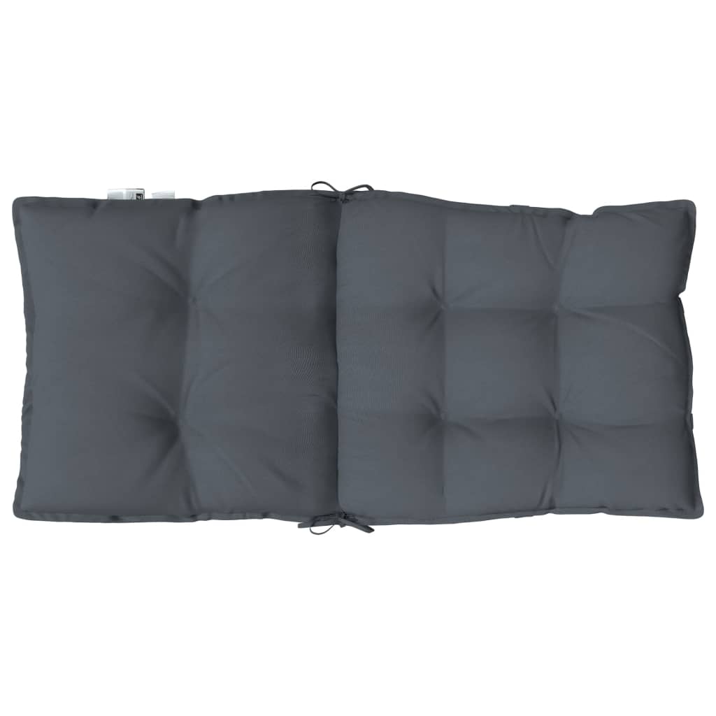 Almofadões cadeira encosto baixo 6 pcs tecido oxford antracite
