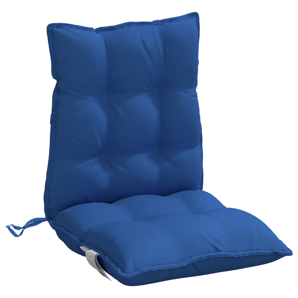 Almofadões cadeira encosto baixo 6 pcs tecido oxford azul real