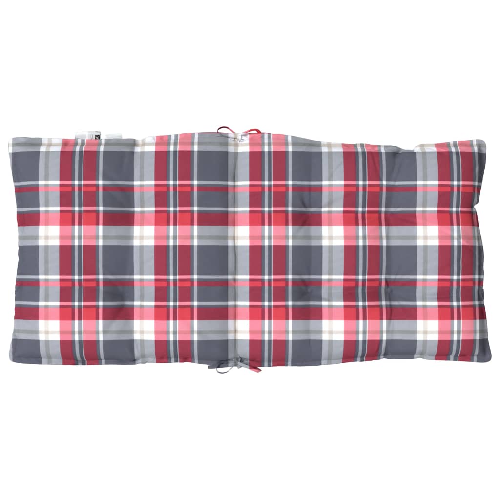 Almofadões cadeira encosto baixo 6 pcs oxford xadrez vermelho