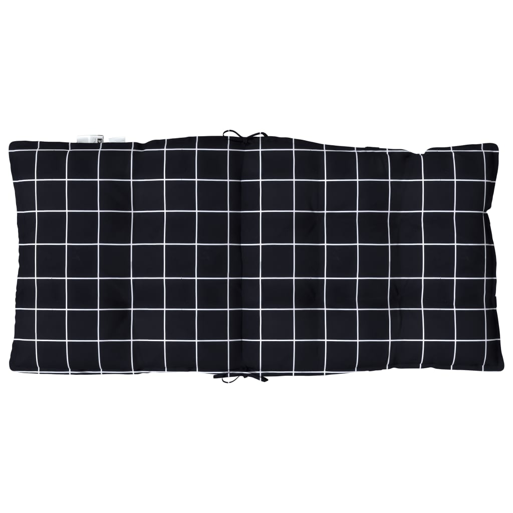 Almofadões cadeira encosto baixo 2 pcs oxford xadrez preto