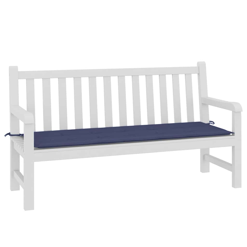 Almofadão p/ banco jardim 150x50x4cm tecido oxford azul-marinho