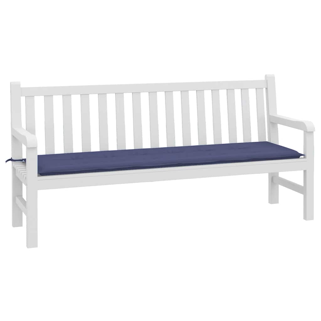 Almofadão p/ banco jardim 180x50x4cm tecido oxford azul-marinho