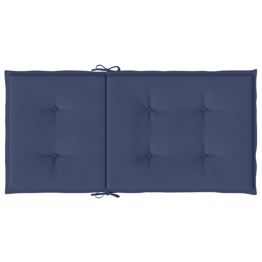 Almofadões p/ cadeira de encosto baixo 4pcs tecido azul-marinho