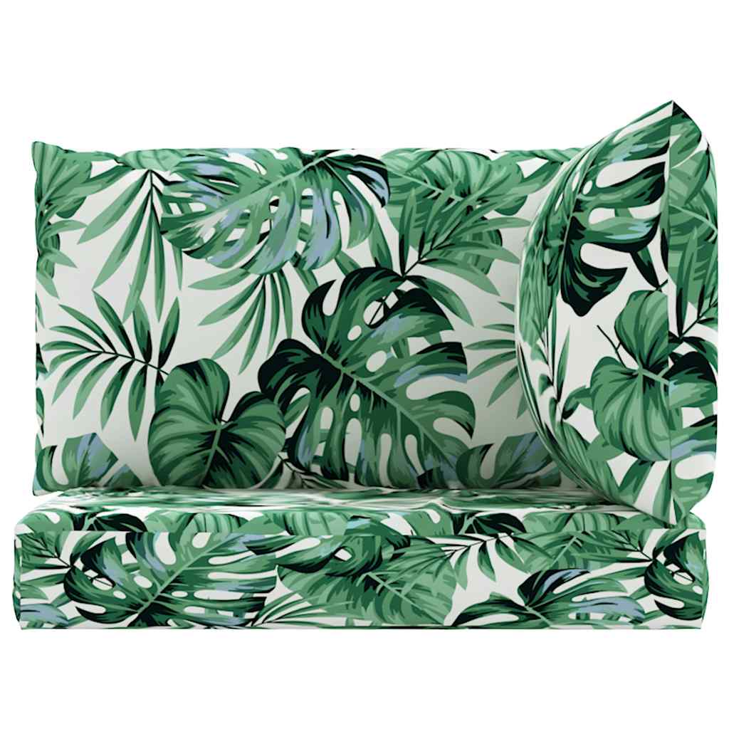 Almofadões p/ móveis paletes 3 pcs tecido oxford padrão folhas