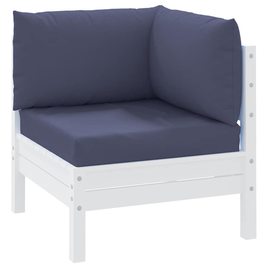 Almofadões p/ sofá de paletes 3 pcs tecido oxford azul-marinho