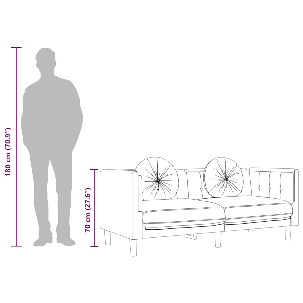 Sofá com almofadões 3 lugares veludo cinzento-escuro