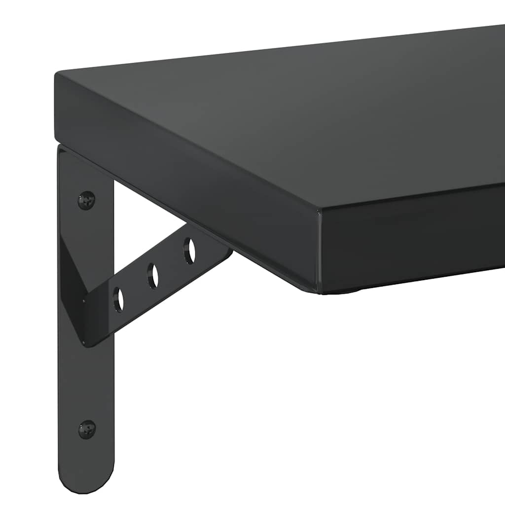 Prateleiras de parede 2pcs 100x23,5 cm aço inoxidável prateado