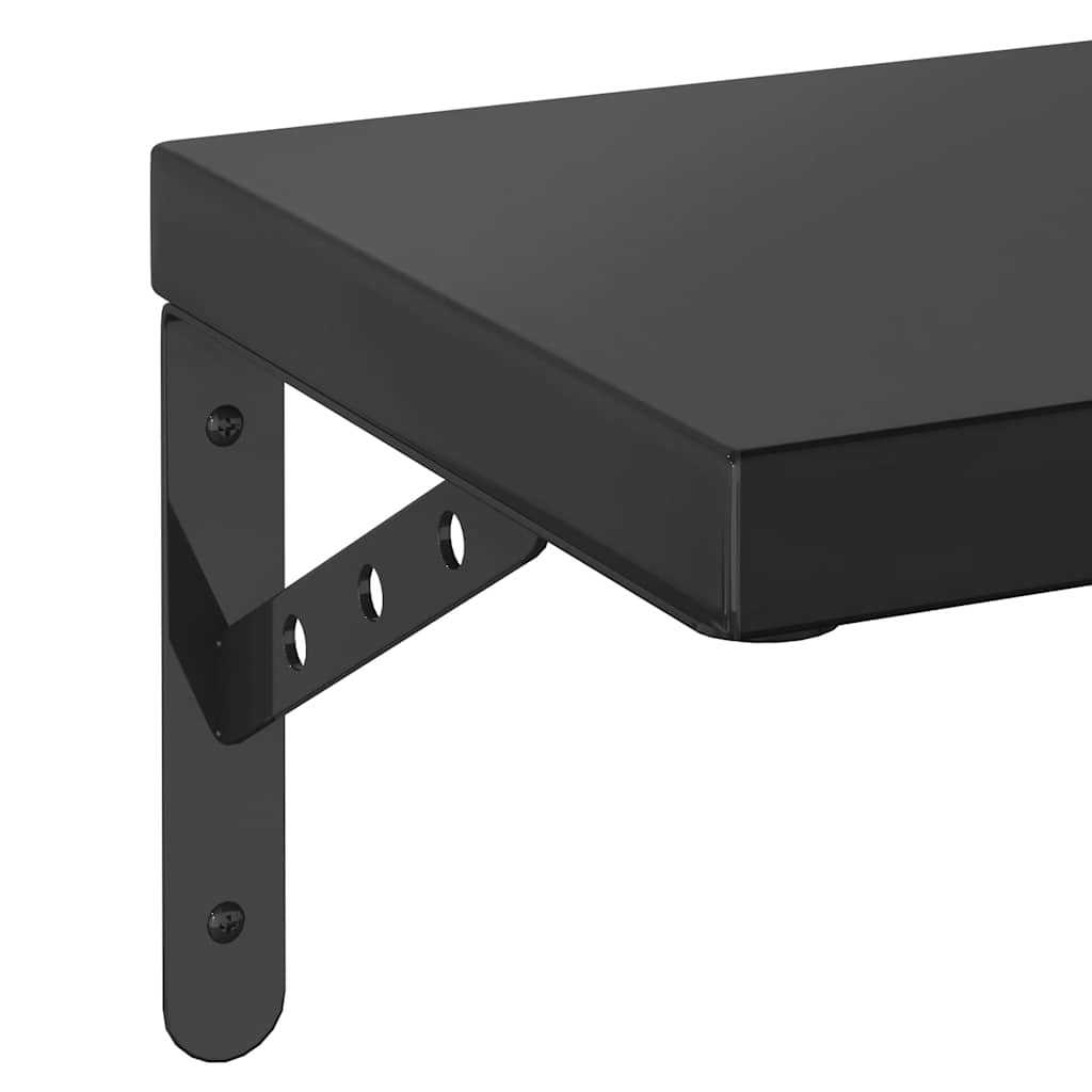 Prateleiras de parede 2 pcs 50x23,5 cm aço inoxidável prateado