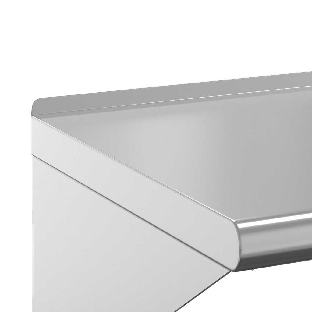 Prateleira de parede 100x30x31 cm aço inoxidável prateado