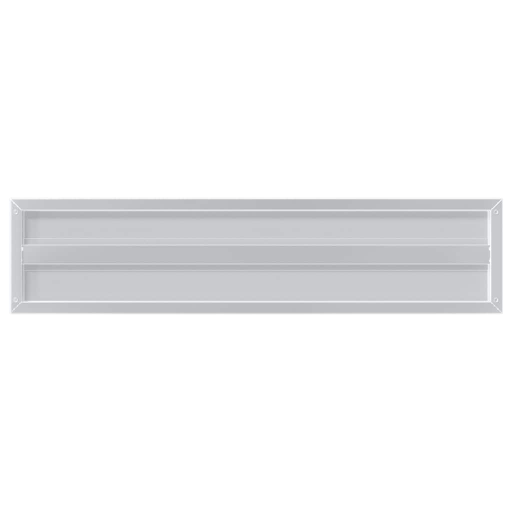 Prateleiras de parede 2pcs 100x23,5x3cm aço inoxidável prateado