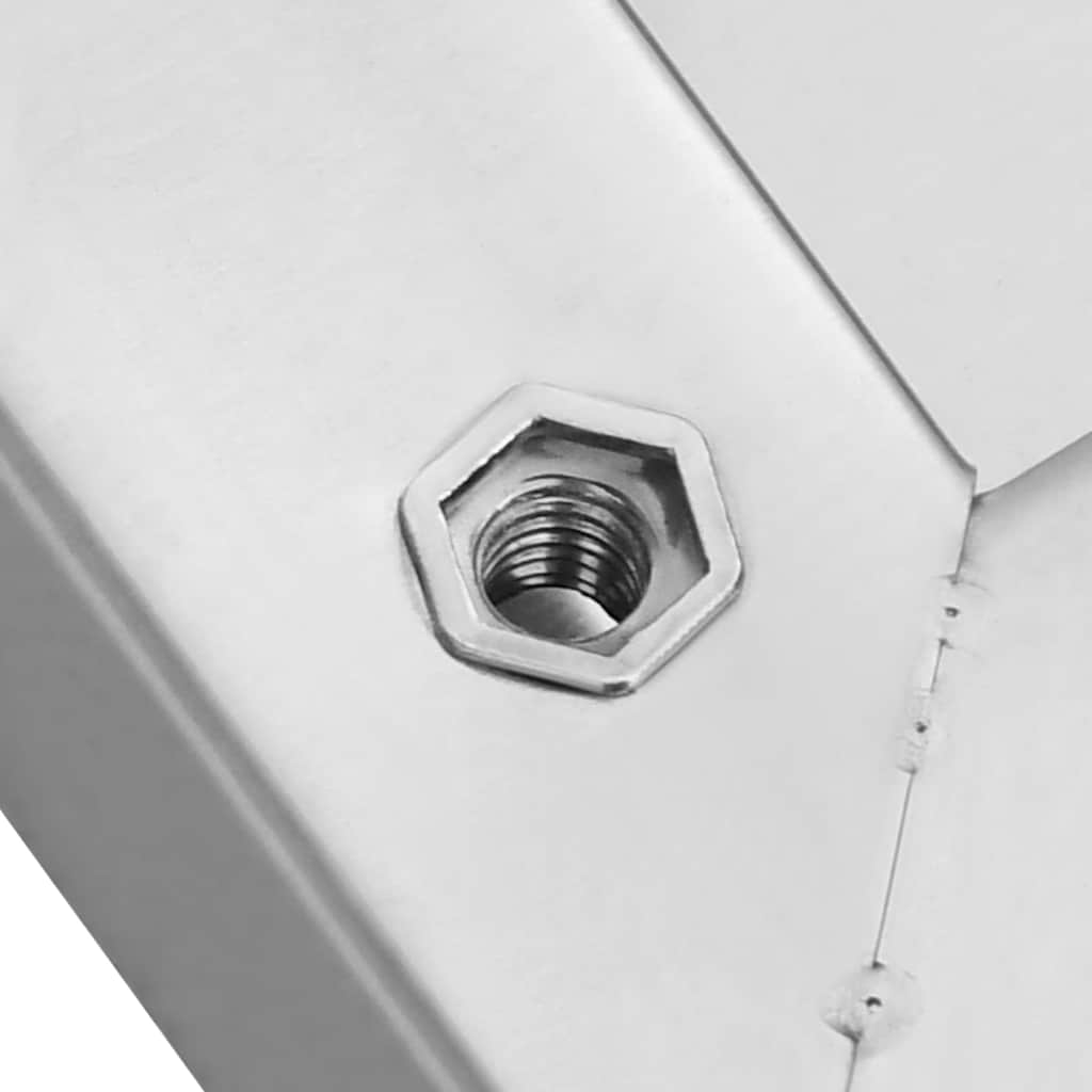 Prateleiras de parede 2pcs 100x23,5x3cm aço inoxidável prateado