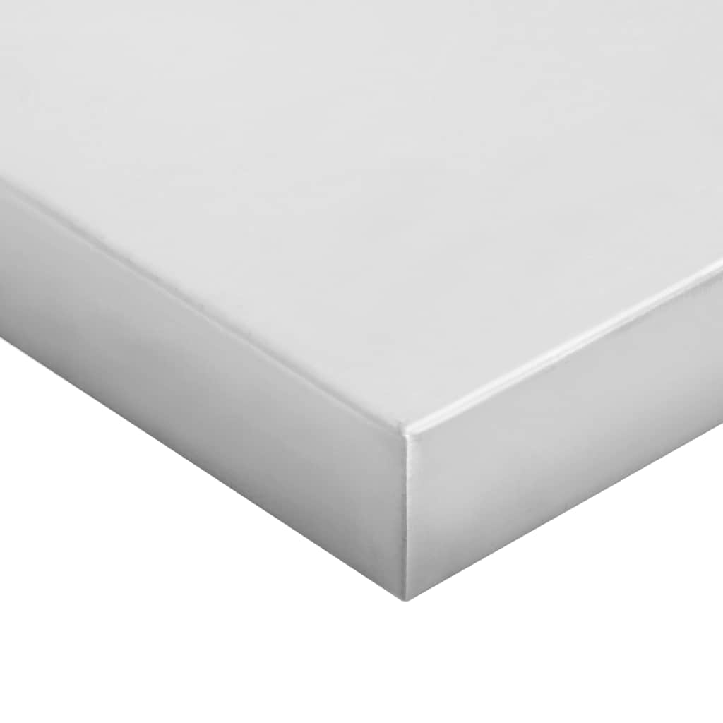 Prateleiras de parede 2pcs 100x23,5x3cm aço inoxidável prateado
