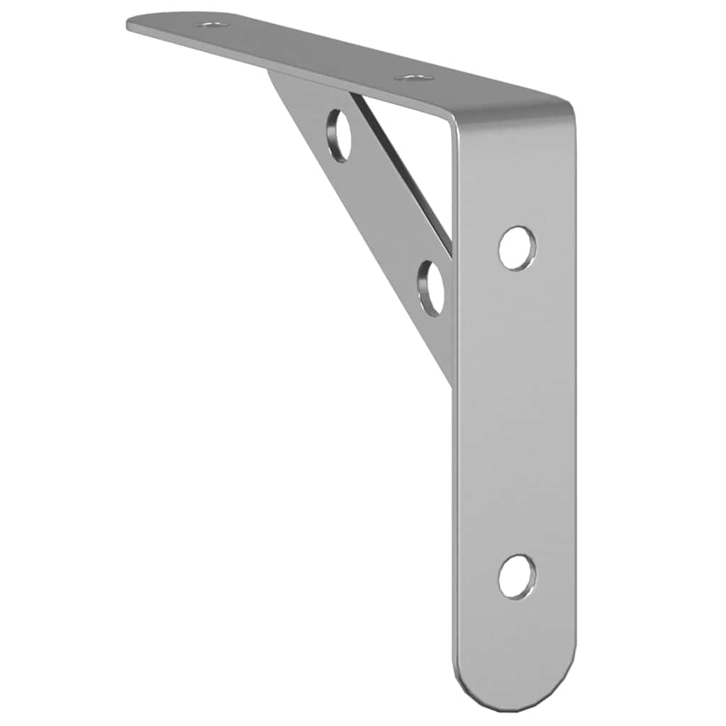 Suportes prateleira 4pcs 15x2,5x11,5 cm aço inoxidável prateado