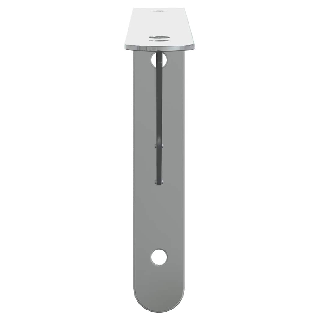 Suportes prateleira 4pcs 23,5x2,5x15,5 cm aço inoxidável prata