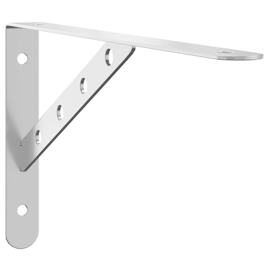 Suportes prateleira 4pcs 30x2,5x15,5 cm aço inoxidável prateado