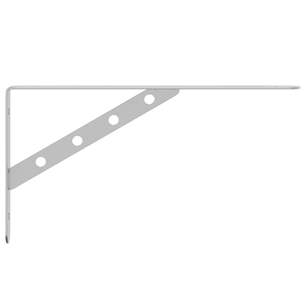 Suportes prateleira 4pcs 30x2,5x15,5 cm aço inoxidável prateado