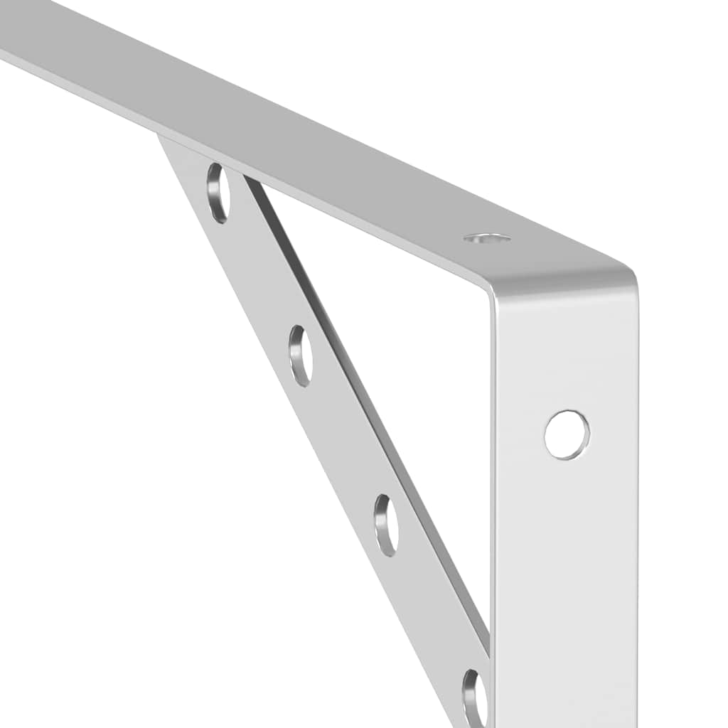 Suportes prateleira 4pcs 30x2,5x15,5 cm aço inoxidável prateado