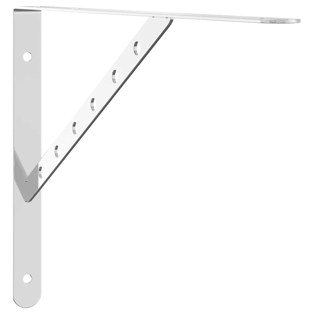Suportes prateleira 4pcs 40x2,5x25 cm aço inoxidável prateado