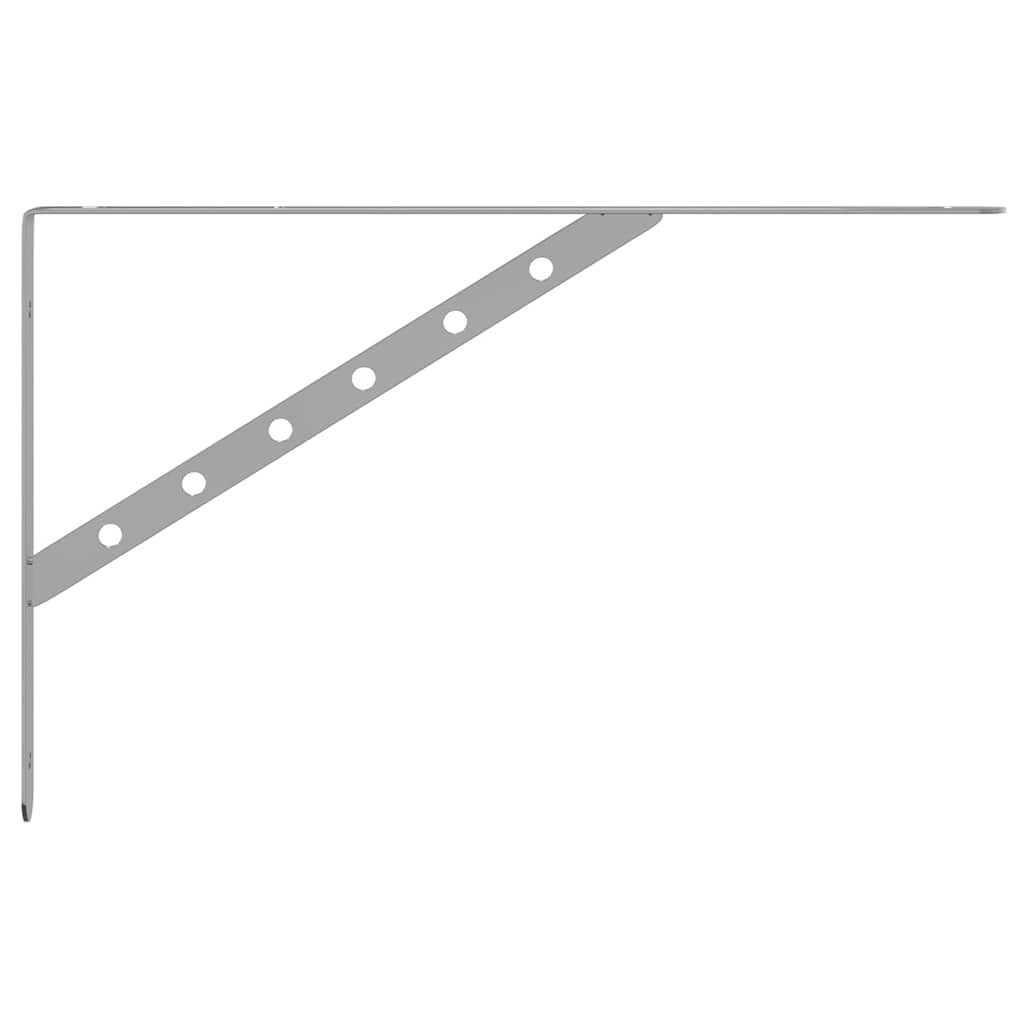 Suportes prateleira 4pcs 40x2,5x25 cm aço inoxidável prateado