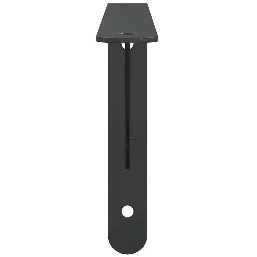 Suportes prateleira 4pcs 30x2,5x15,5 cm aço inoxidável preto