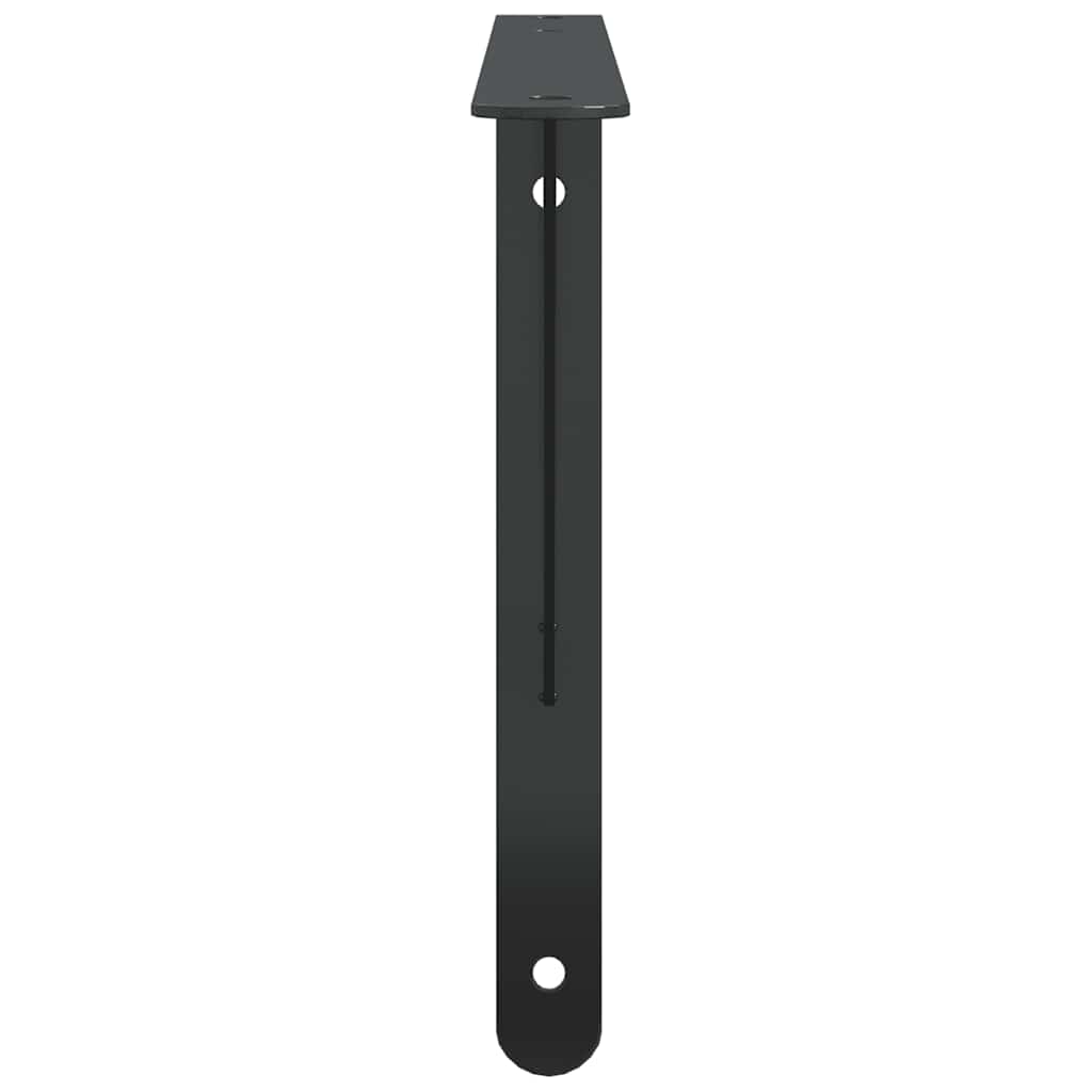 Suportes prateleira 4pcs 40x2,5x25 cm aço inoxidável preto