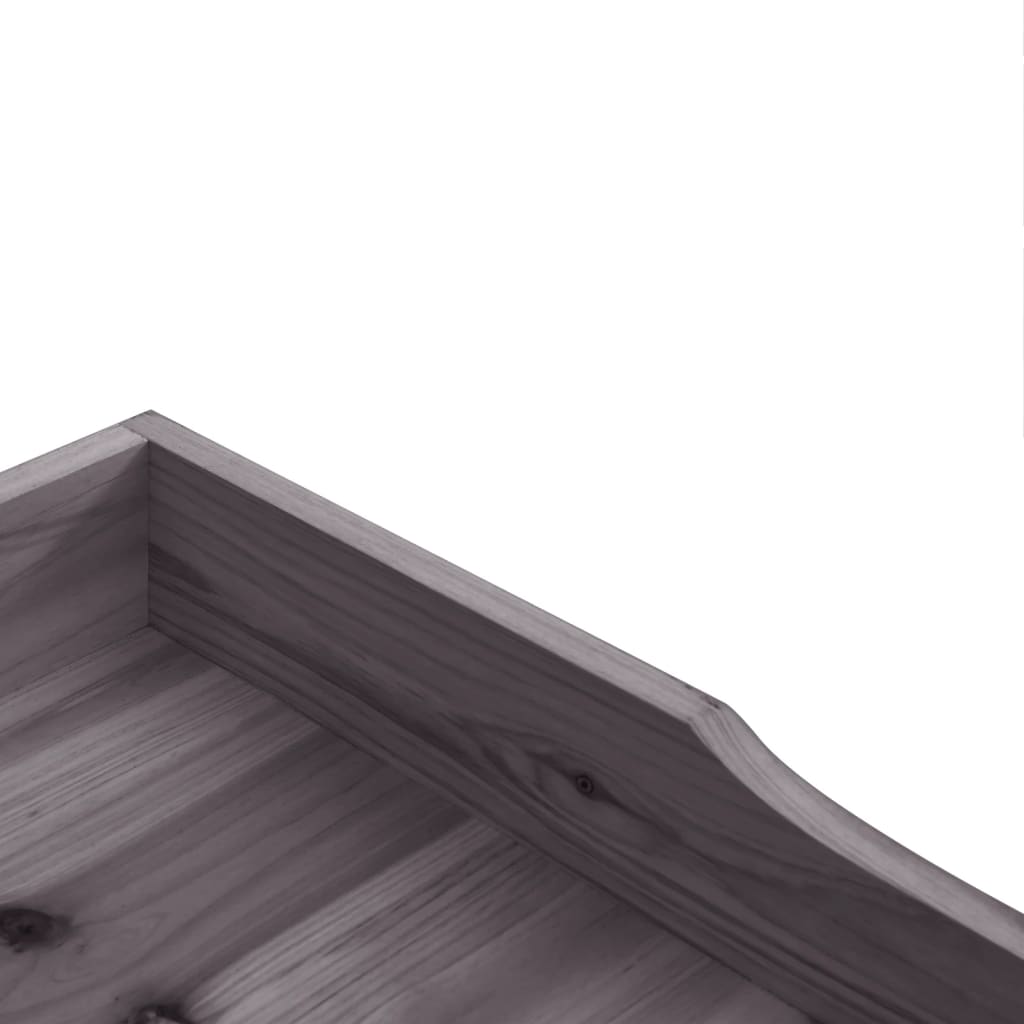 Mesa p/ plantas c/ prateleira 78x38x82,5 cm abeto maciço cinza