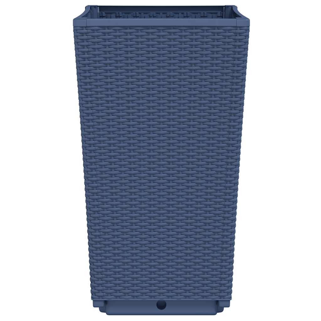 Vasos/floreiras 2 pcs 32,5x32,5x57 cm PP cinzento azul