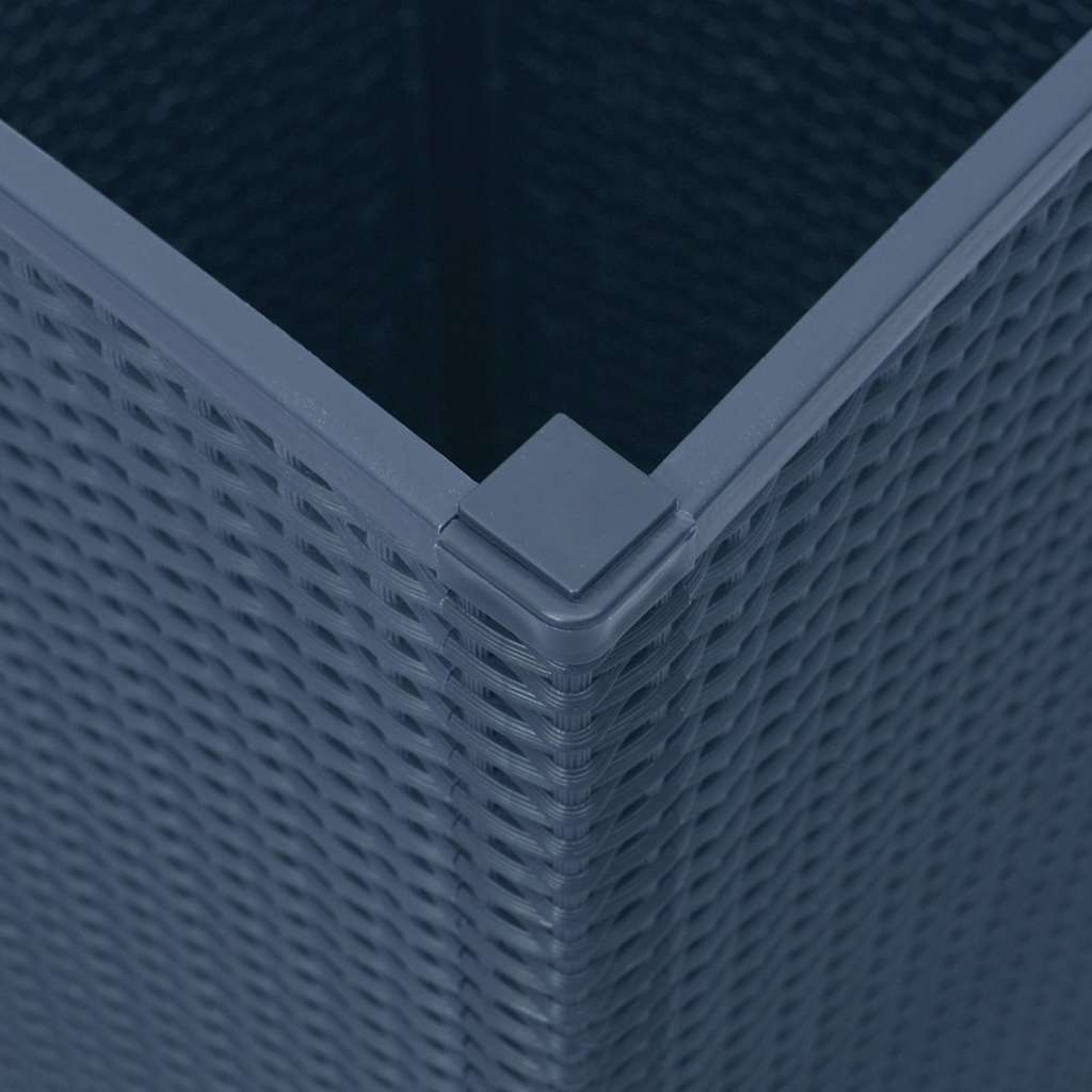 Vasos/floreiras 2 pcs 32,5x32,5x57 cm PP cinzento azul