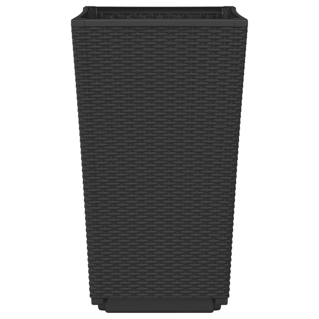 Vasos/floreiras 2 pcs 32,5x32,5x57 cm PP preto