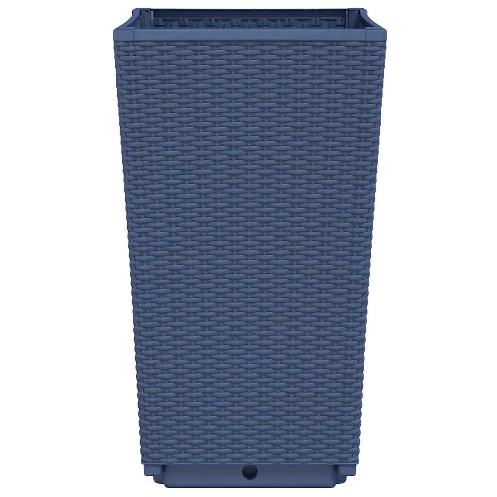 Vasos/floreiras 4 pcs 32,5x32,5x57 cm PP cinzento azul