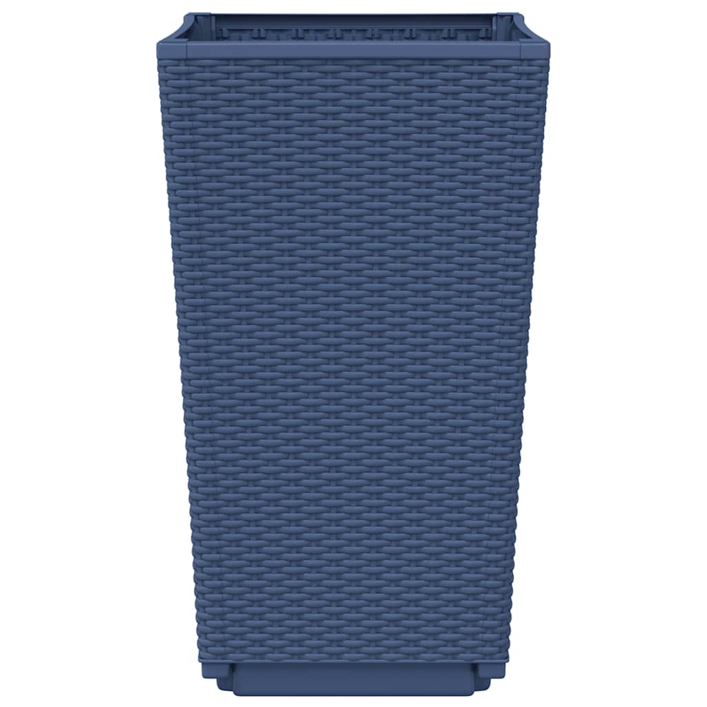 Vasos/floreiras 4 pcs 32,5x32,5x57 cm PP cinzento azul