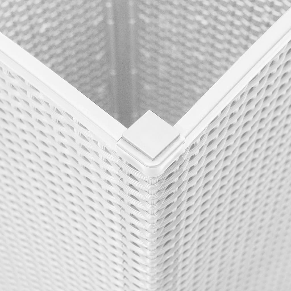 Vasos/floreiras 4 pcs 32,5x32,5x57 cm PP branco