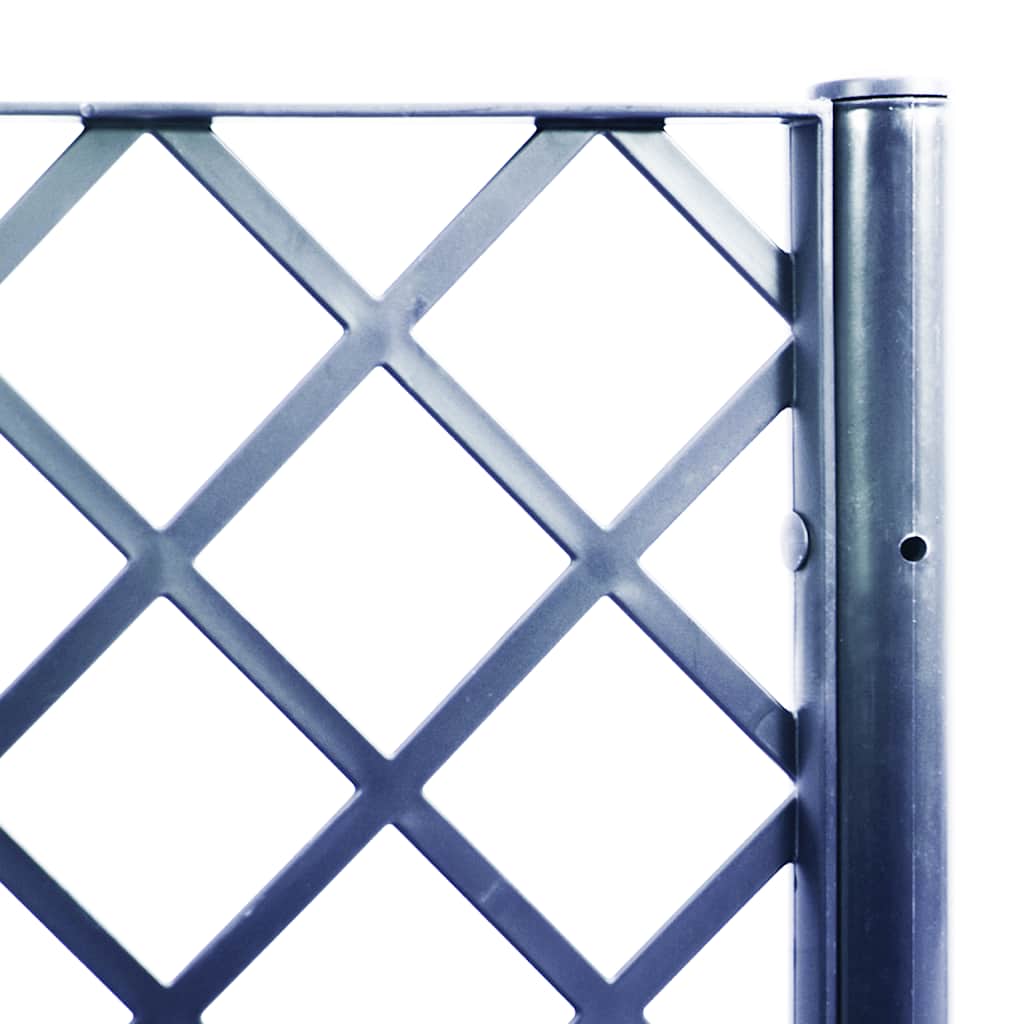 Vaso/floreira de jardim c/ treliça 160x40x140 cm PP cinzento azul
