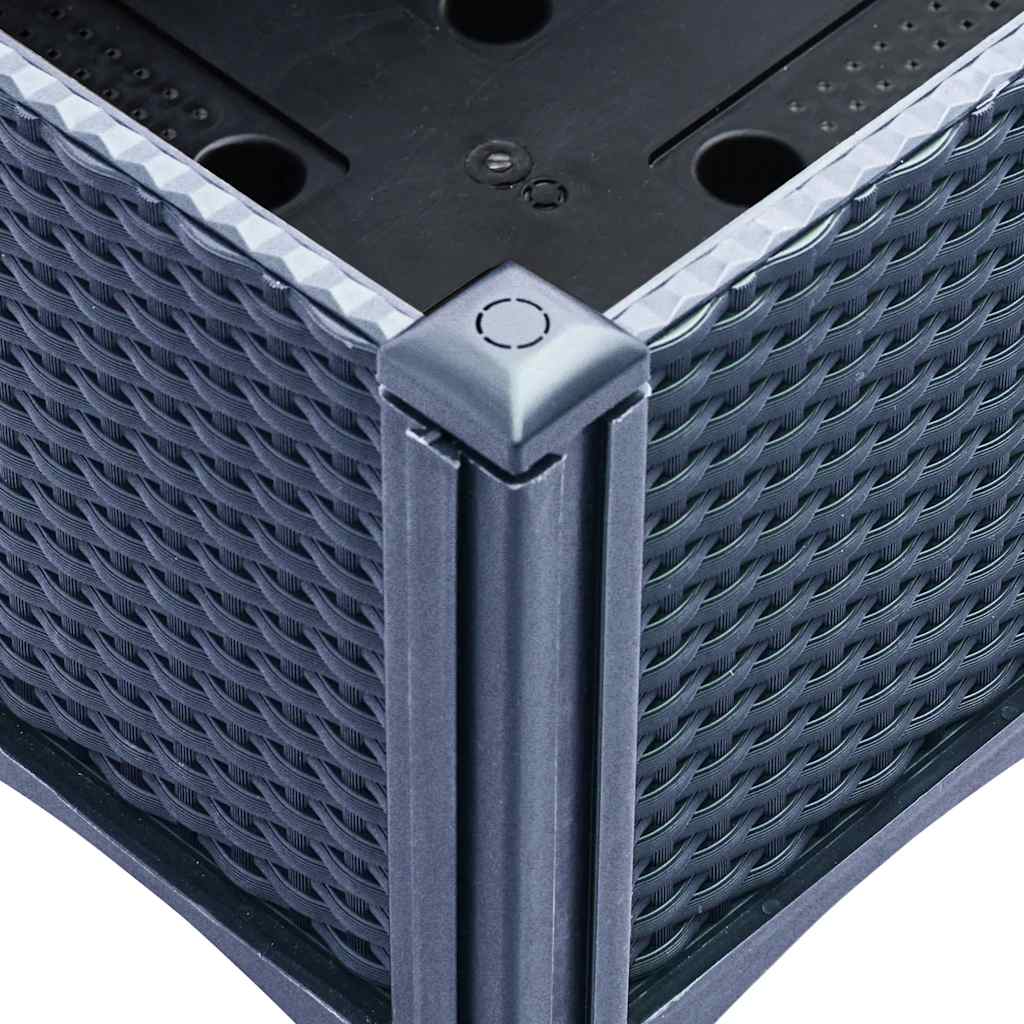 Vaso/floreira de jardim c/ treliça 160x120x142 cm PP cinzento azul